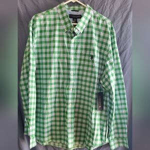 U.S. Polo Assn. Men's Green Plaid Shirt, NWT